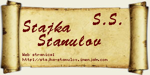 Stajka Stanulov vizit kartica
